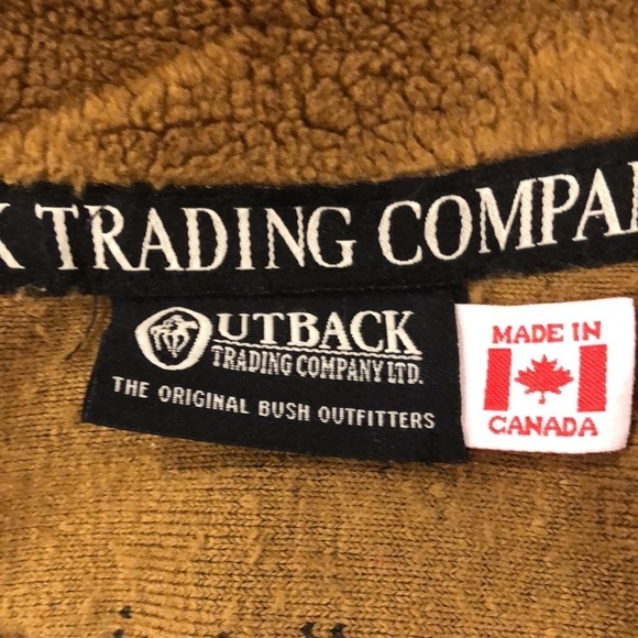Outback Trading Company fleece jacket front zip pockets wolf eagle feather SZ XL - Picture 11 of 13